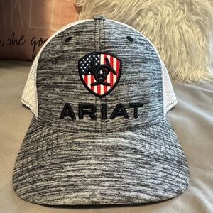 🇺🇸Ariat Mens USA Shield FlexFit Snapback Cap with White Mesh 🇺🇸